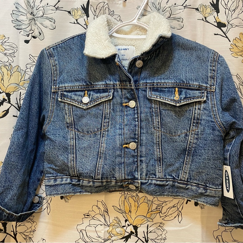 Girls’ Sherpa Lined Jean Jacket Size 8